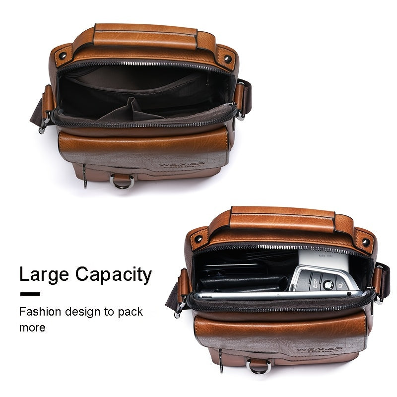 Leren Schoudertas met Crossbody Design – Elegant & Tijdloos