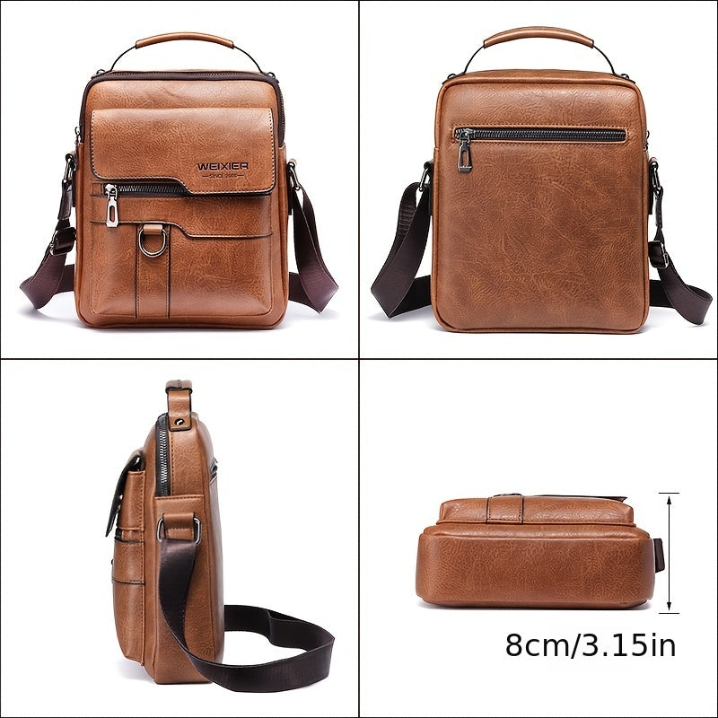 Leren Schoudertas met Crossbody Design – Elegant & Tijdloos