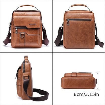 Leren Schoudertas met Crossbody Design – Elegant & Tijdloos