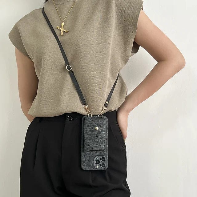 Chique Crossbody Telefoonhoesje met Koord – Stijlvol & Praktisch voor de Herfst