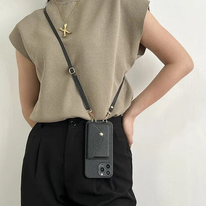 Chique Crossbody Telefoonhoesje met Koord – Stijlvol & Praktisch voor de Herfst