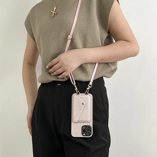 Chique Crossbody Telefoonhoesje met Koord – Stijlvol & Praktisch voor de Herfst
